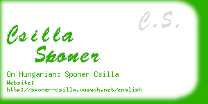 csilla sponer business card